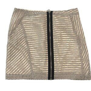 Never Worn Rag & Bone Boucle Textured Mini Skirt Exposed Black Zipper Size 4